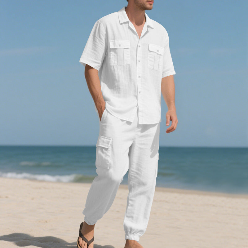 Kurzarmhemd & Leinenhose Set – Bild 3 | LuxeStyle