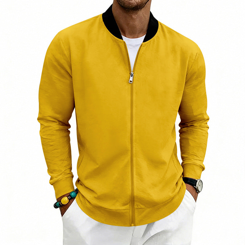 Vintage Baseball-Jacke mit Stehkragen
