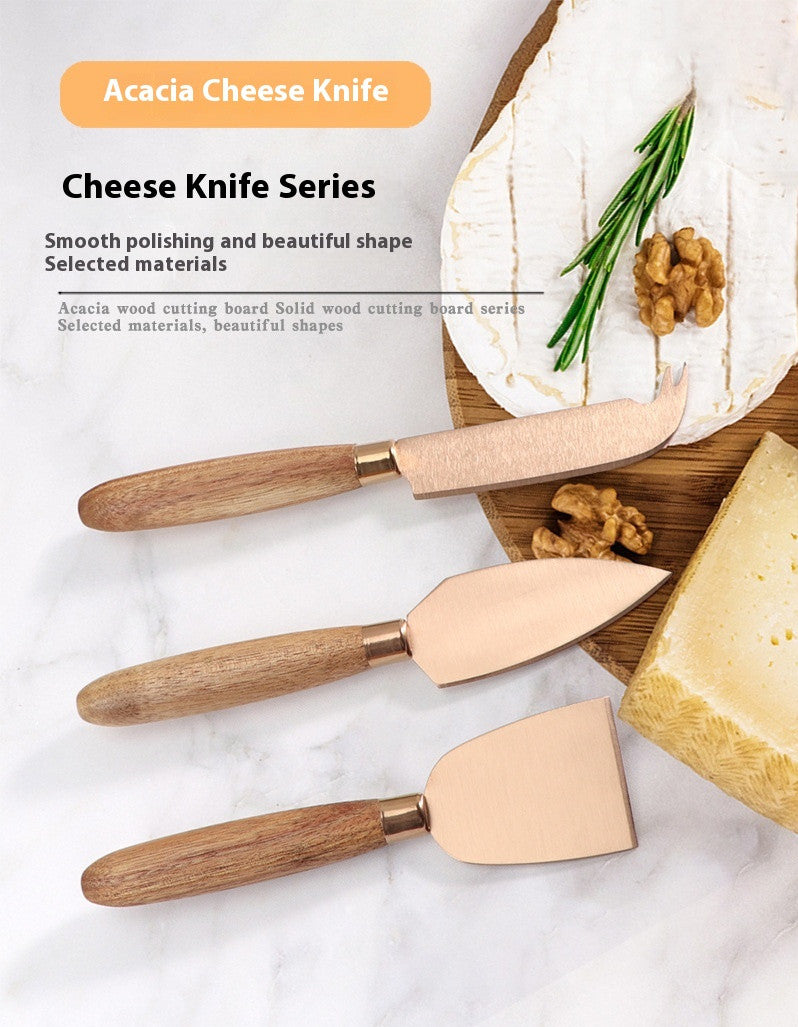 Käseschaber-Set mit Holzgriff, 3-teilig