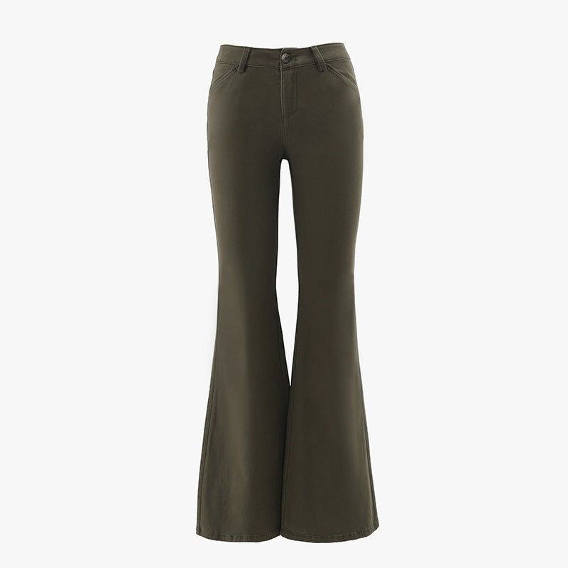 Figurformende Stretchy Jeans mit weitem Bein