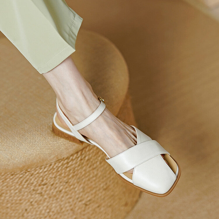 Retro-Sandalen aus Echtleder – Bild 6 | LuxeStyle