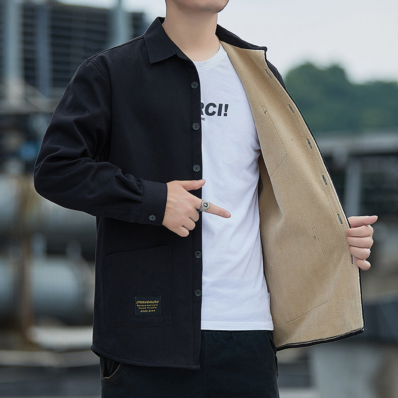 Herren Fleece-gefütterte Hemdjacke | LuxeStyle