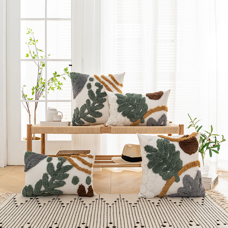 Boho Kissenbezug mit Quasten für Sofa oder Bett
