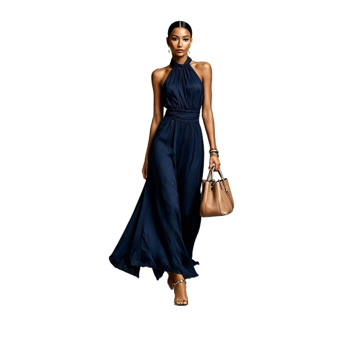 Resort-Kleid mit taillierendem, figurbetontem Plisseerock – Bild 3 | LuxeStyle