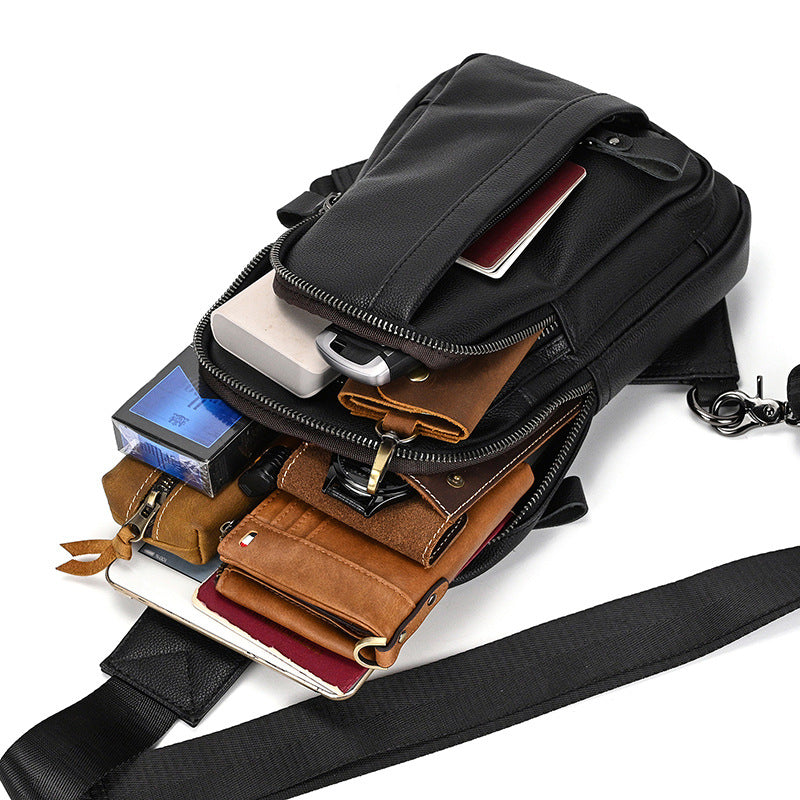 Männliche Leder-Crossbody-Tasche