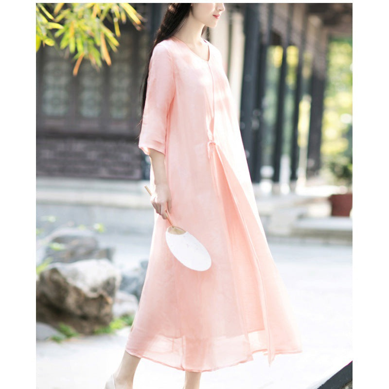 Leichtes Ramie-Kleid