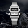 Retro-Digitaluhr mit Multifunktionsanzeige