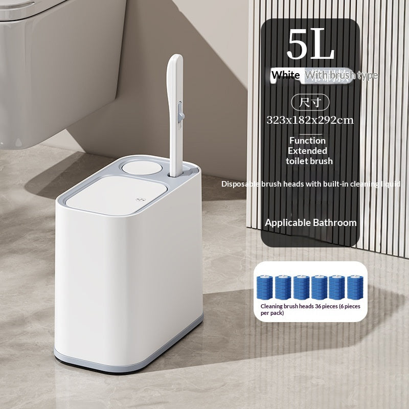 WC-Abfalleimer mit Bürstenköpfen, 5L