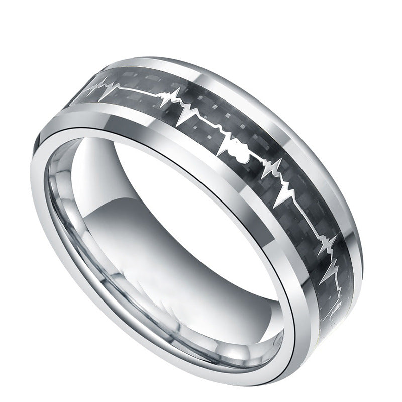 Titanring mit EKG-Muster – Bild 7 | LuxeStyle