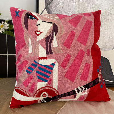 Besticktes Kissen Picasso Abstrakt