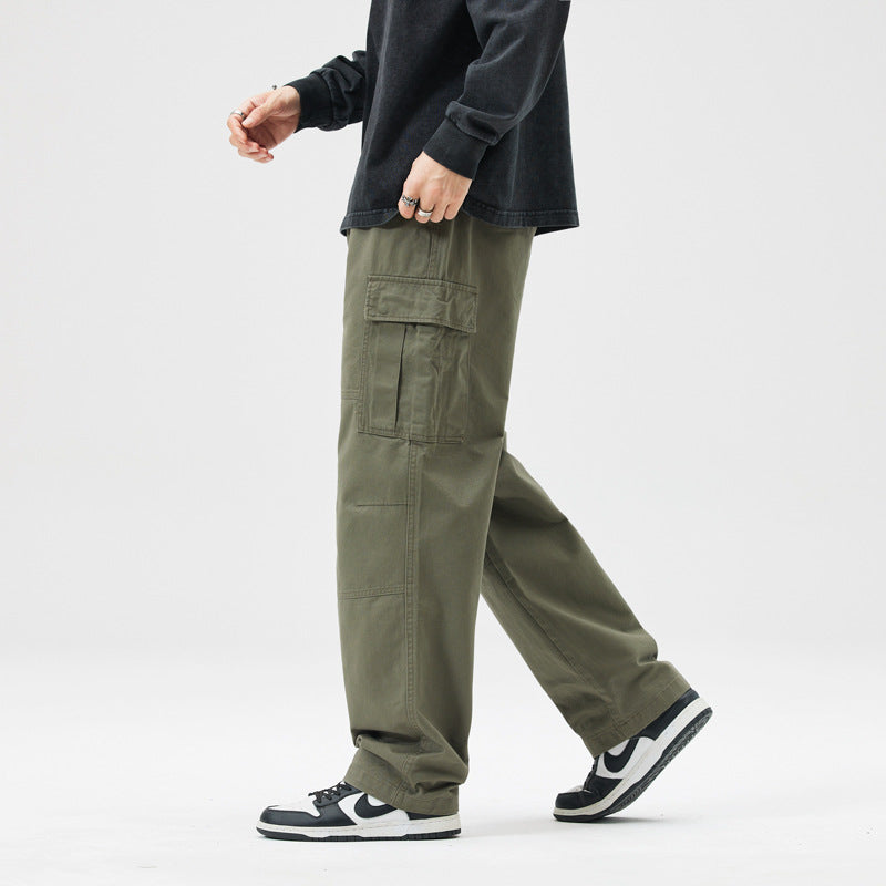 Herren Relaxed-Fit Straight-Leg Freizeithose