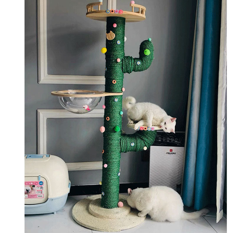 DIY Katzen-Kratzbaum im Kaktus-Design