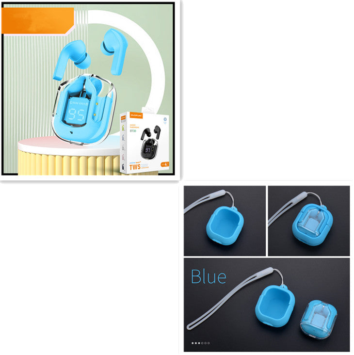 Mini-Transparente Bluetooth-Ohrhörer mit Ladebox – Trend-Modell
