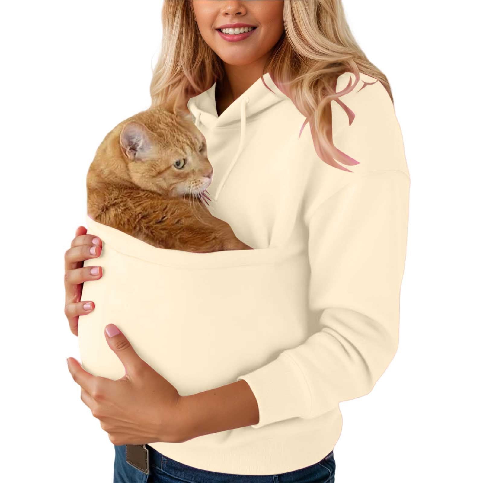 Kapuzen-Sweatshirt mit Bauchtasche für Haustiere