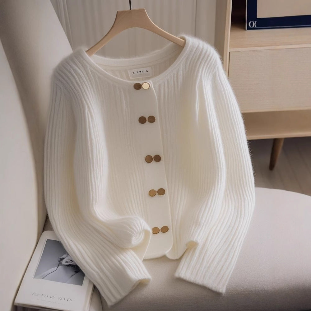 Kurzes Stricktop für Damen, Langarm – Bild 1 | LuxeStyle