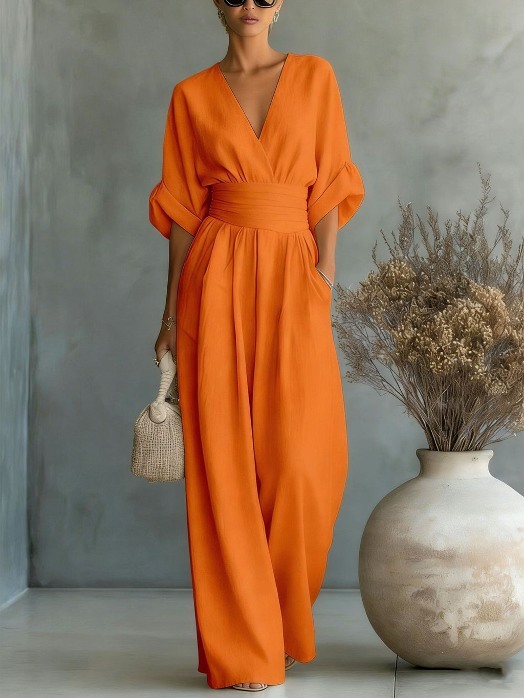 Eleganter Jumpsuit mit weitem Bein