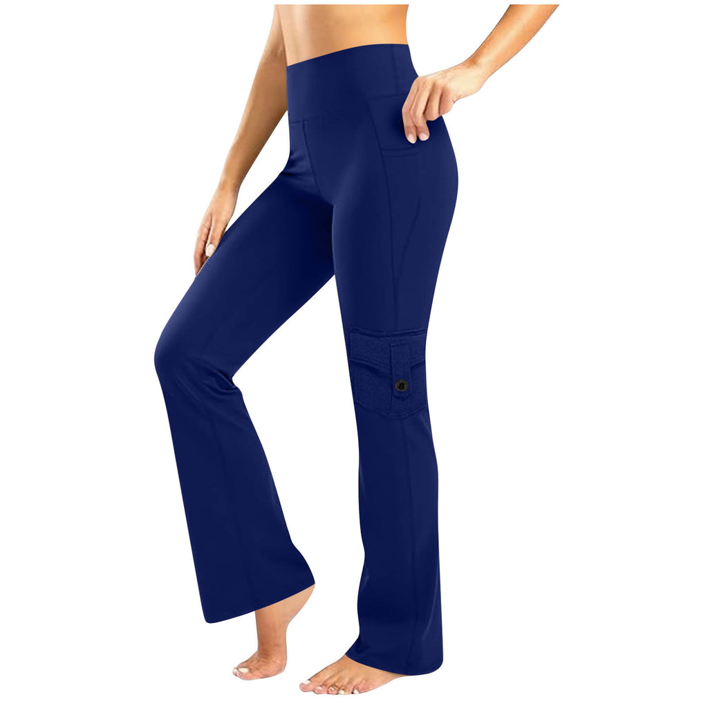 Atmungsaktive Sport-Leggings mit Knopf-Taschen