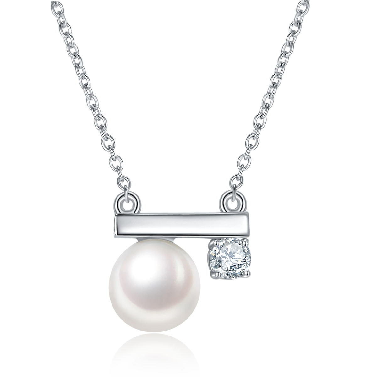 Süsswasserperlen-Kette Perla 925 Silber