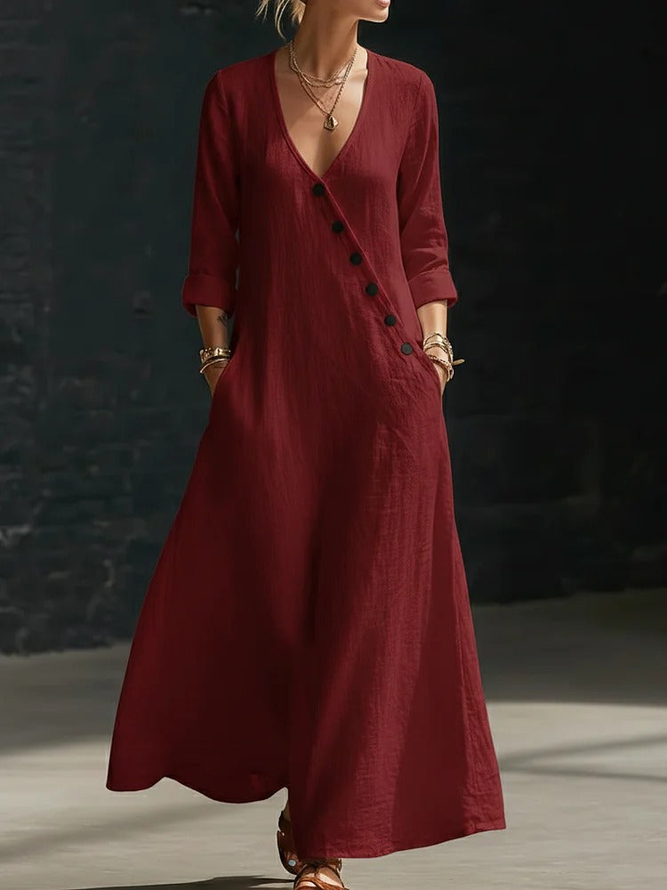 Lässiges Langarm-Hemdblusenkleid für Damen – Bild 12 | LuxeStyle