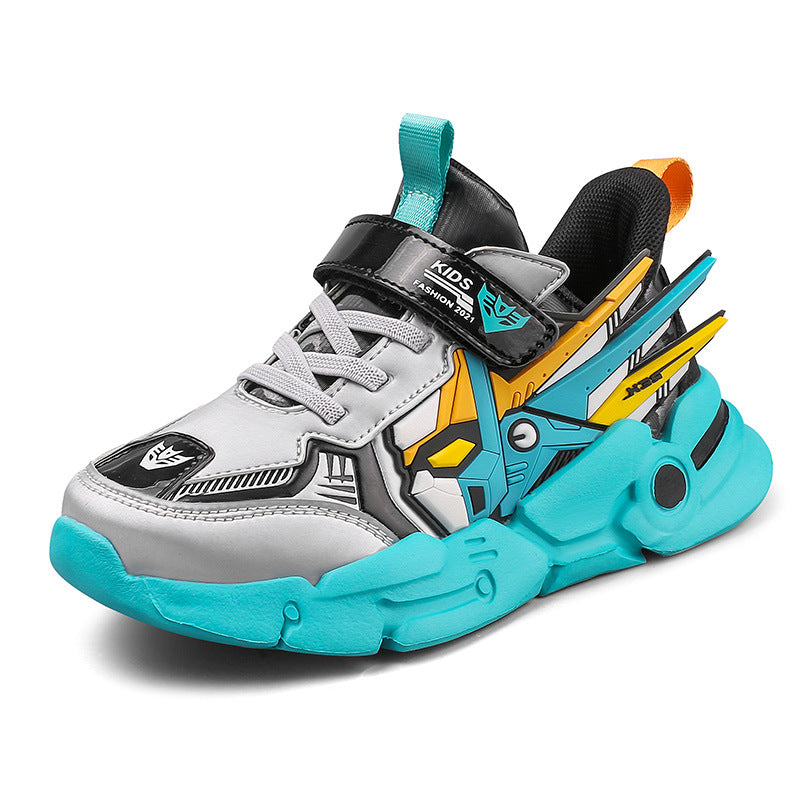 Leder-Sneaker für Kinder mit Klettverschluss