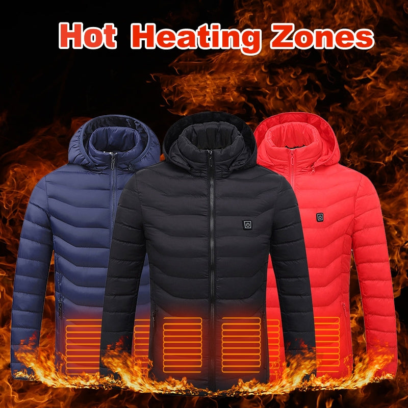 Heizjacke Herren mit 9 Heizzonen – ideal für Skifahren