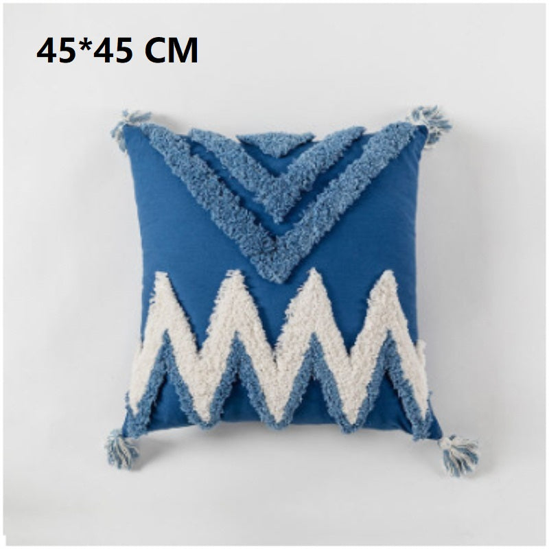 Chenille Kissen mit Quasten – Bild 4 | LuxeStyle