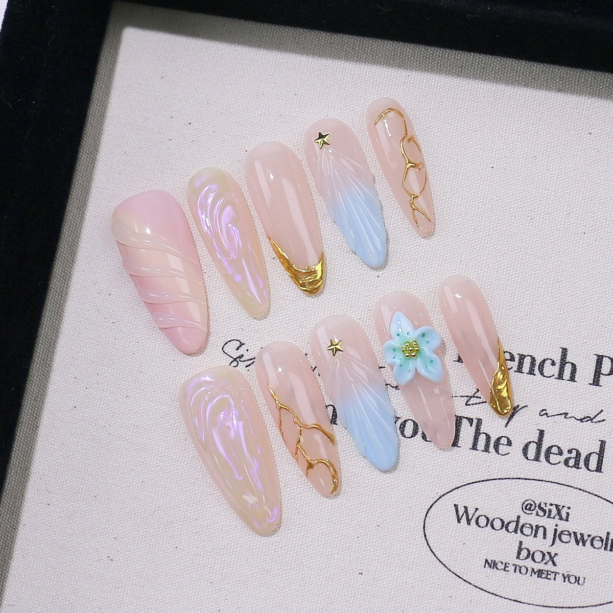 Hawaii Mandel-Nagelset mit Muschel-Design – Bild 5 | LuxeStyle