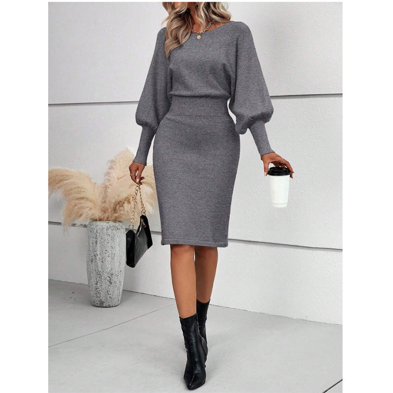 Elegantes Hüftkleid mit langen Ärmeln – Bild 8 | LuxeStyle