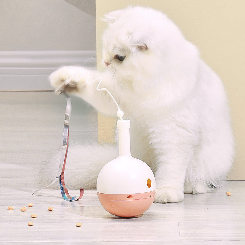 Katzenspielzeug Flasche mit Feder und Leckerli – Bild 2 | LuxeStyle