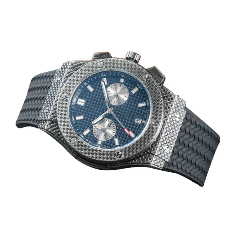 Edelstahl-Armbanduhr mit Kautschukarmband – Bild 4 | LuxeStyle