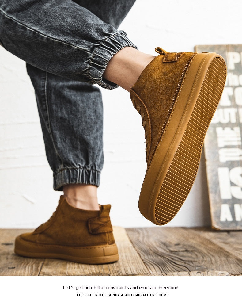 Lässige High-Top Leder Worker-Boots für Herren – Bild 4 | LuxeStyle
