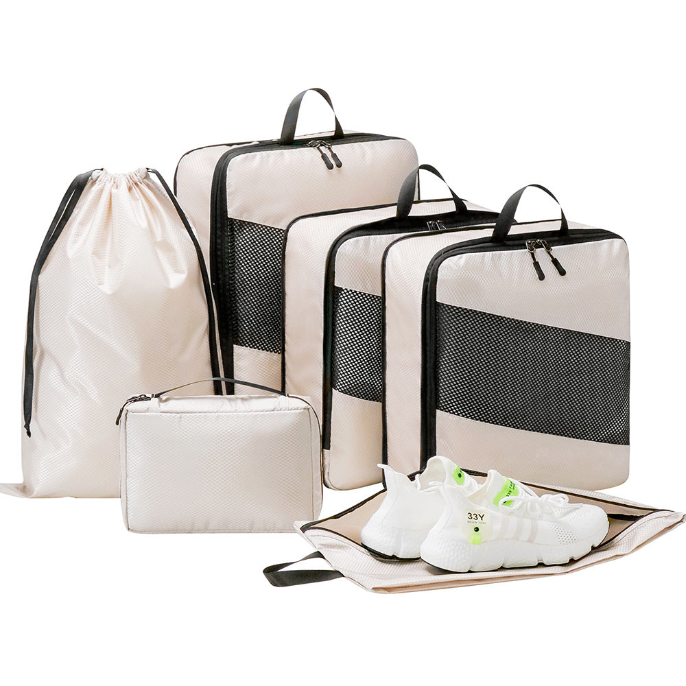 Reise-Organizer-Set mit Rautenmuster, 6-teilig | LuxeStyle
