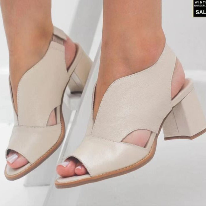 Elegante Peep-Toe Sandalen mit Chunky-Heel – Bild 5 | LuxeStyle