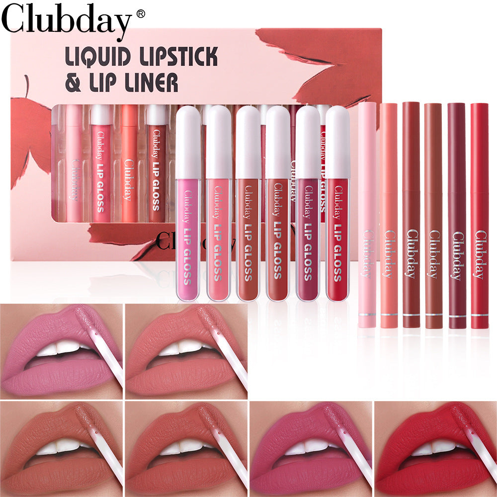 Samtiger Matter Lippenstiftstift 6+6 Set