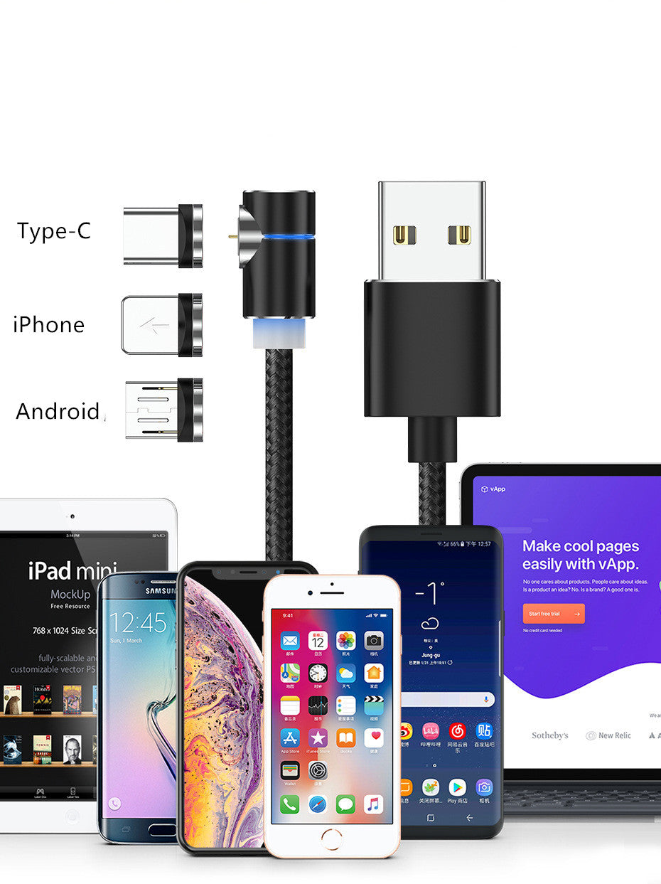 Magnetisches LED-Ladekabel für USB-C & iPhone