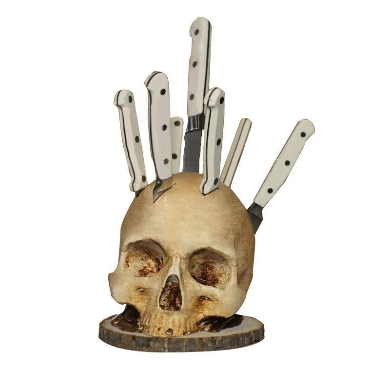 Totenkopf Messerhalter für Halloween