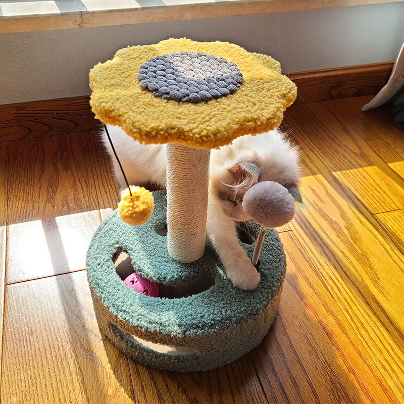 Katzen-Kratzbaum mit Sisal und Plüsch