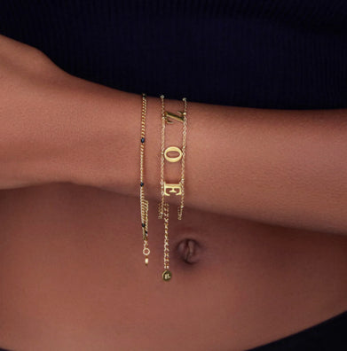 Personalisiertes Doppelketten-Armband mit Initialen – Bild 4 | LuxeStyle
