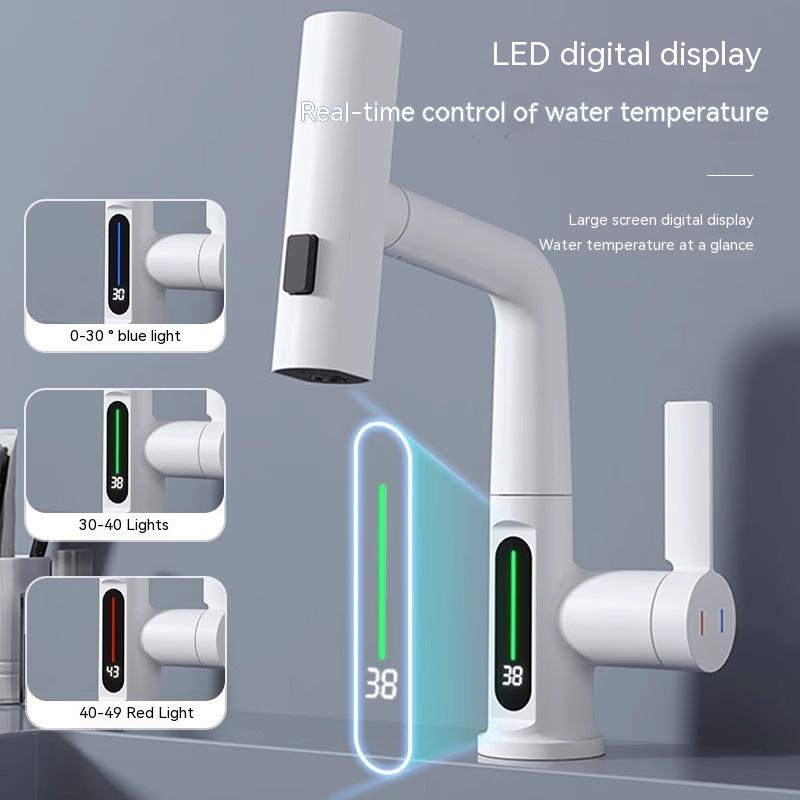 Digitaler Wasserhahn mit Ausziehbrause