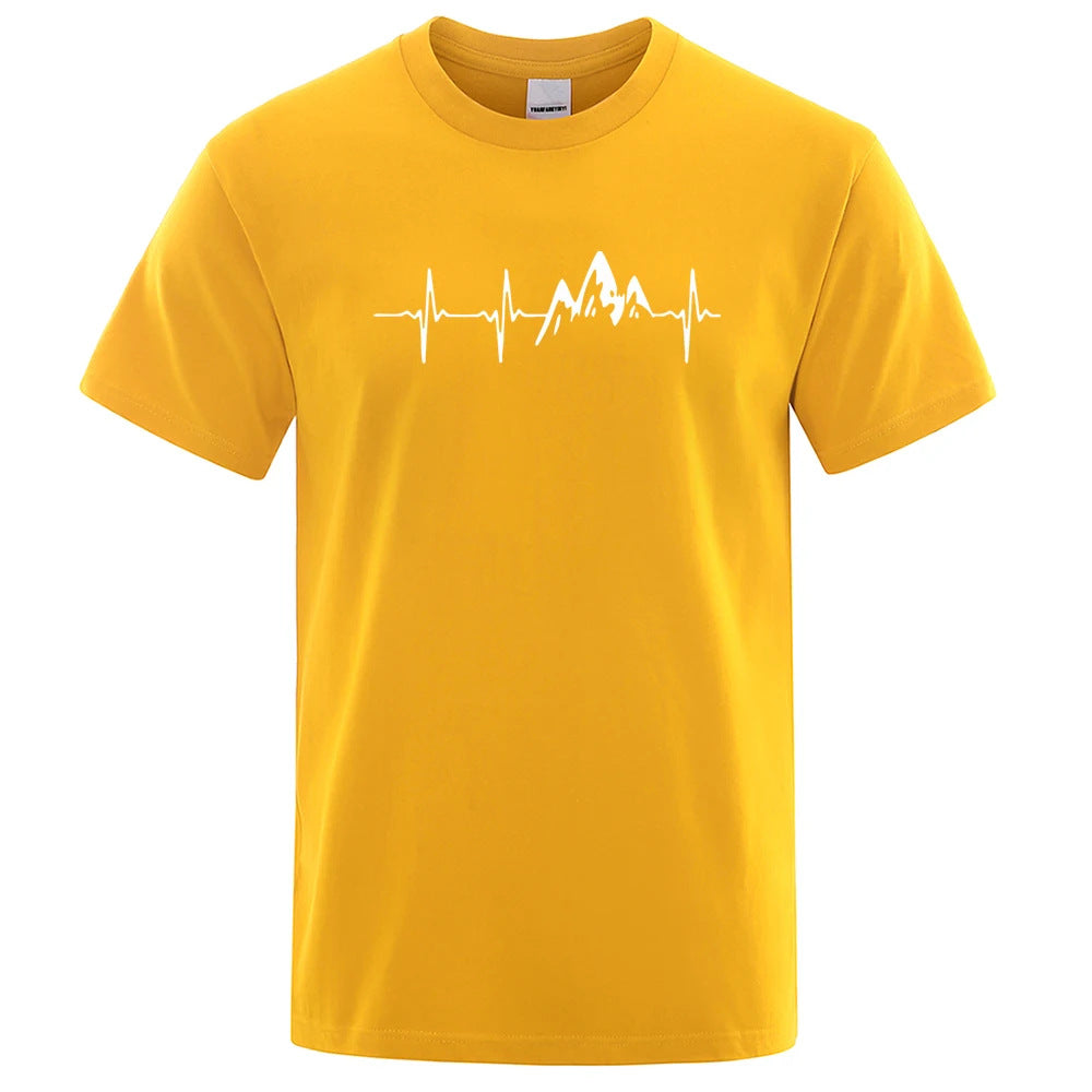 Mountain EKG Kurzarm-Shirt für Paare