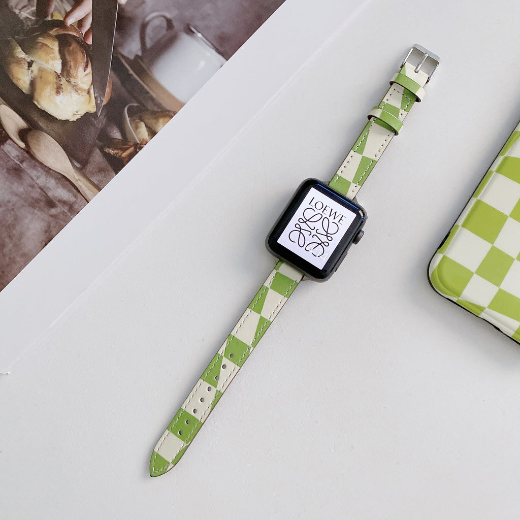 Gestreiftes Lederarmband für Apple Watch – Bild 5 | LuxeStyle