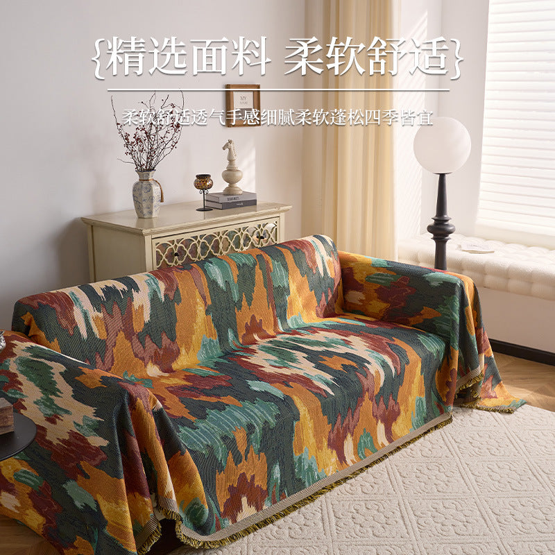 Sofa-Überwurf "Abstrakte Kunst" (Baumwoll-Mix)
