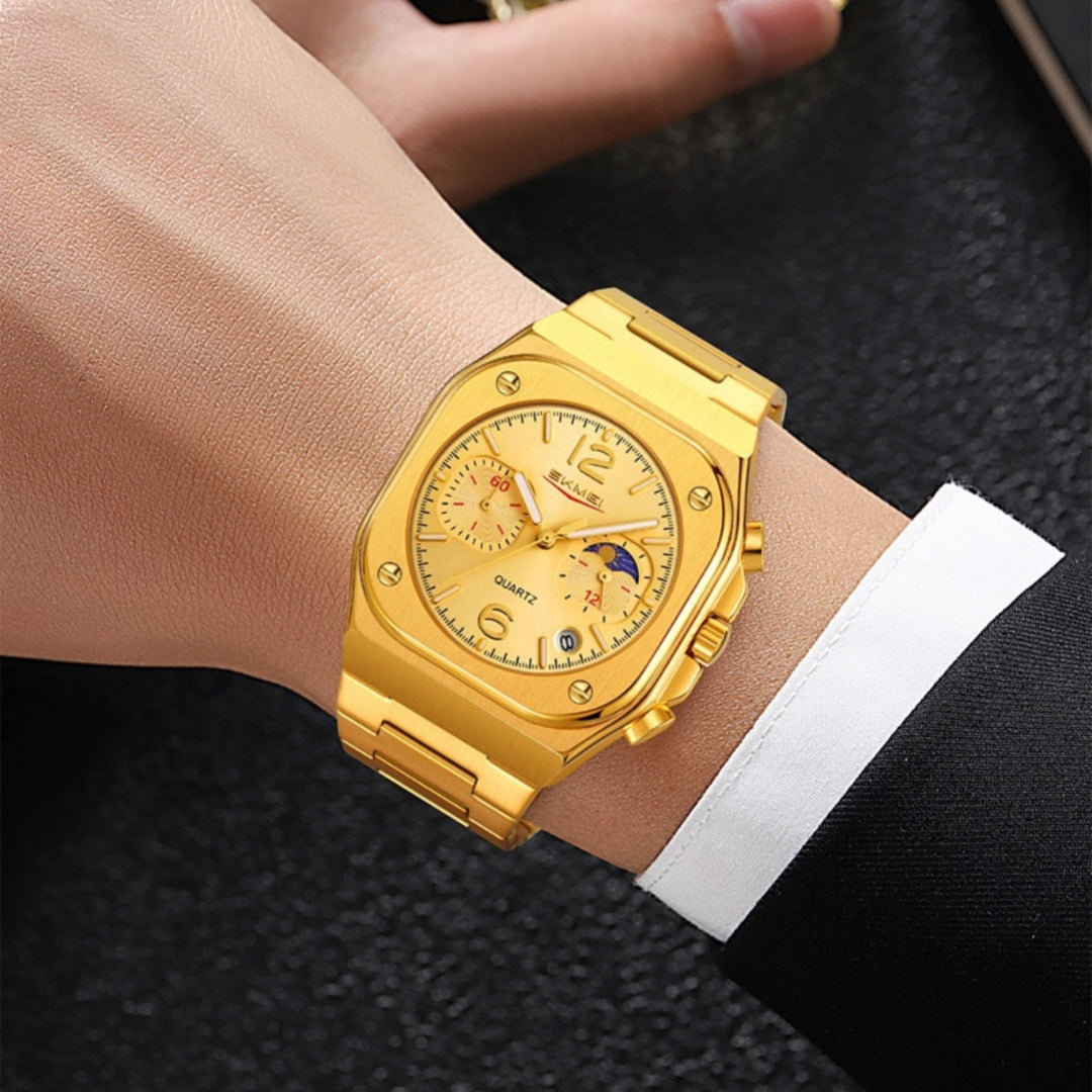 Herren Quartz-Uhr mit Multifunktion & wasserdicht