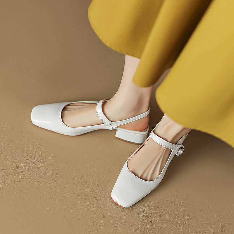 Baotou Riemchensandalen mit eckiger Spitze – Bild 3 | LuxeStyle