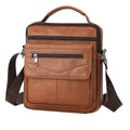 Schultertasche aus echtem Leder, schwarz | LuxeStyle