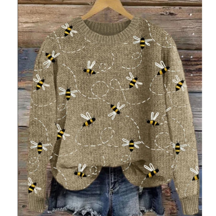 Sportlicher Damen Pullover mit Tiermuster