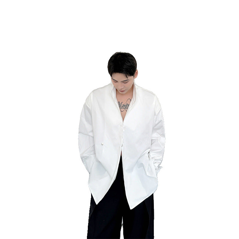 Design Sense Stehkragen Hemdjacke | LuxeStyle