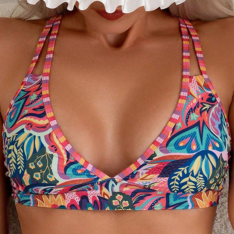 Bikini-Set mit Print-Trägern