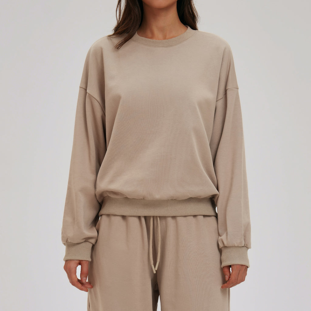 Gemütlicher Hoodie mit Rundhals für Damen
