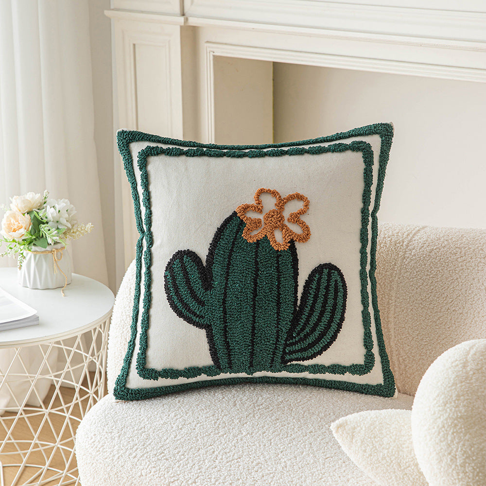 Kissenbezug mit Kaktus und Blumenmuster – Bild 4 | LuxeStyle